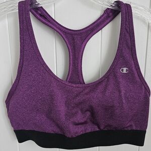 Champion Women's Heathered Purple Racerback Sports Bra